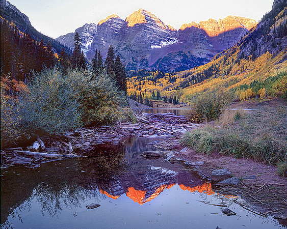 maroon bells in fall, co