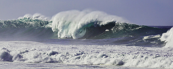 Winter surf light house